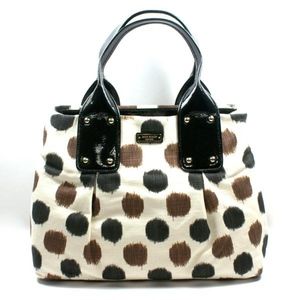 Kate Spade Pitrizzia Dot Louis Linen Satchel Tote
